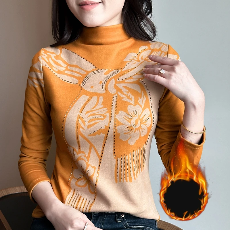 เสื้อยืดขนแกะสไตล์ยุโรป MadBlack-Women, คอเต่าลายเพชรสุดเซ็กซี่, เสื้อยืดแฟชั่นแขนยาวทรงเข้ารูป ไซส์ S-3XL, คอลเลคชั่นฤดูใบไม้ร่วง 2025 รุ่น T5N284CC