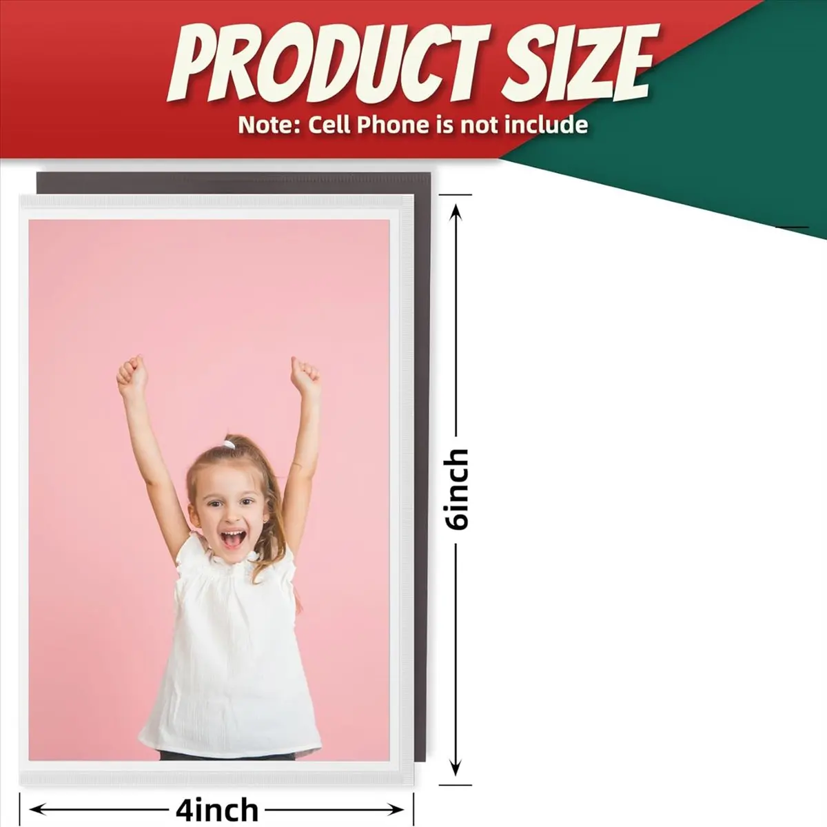 BHBL Picture Frames, 12 Pack Magnetic Photo Frame Fridge 6x4In, Magnetic Picture Frame for Kids, Family, Photo Magnets White