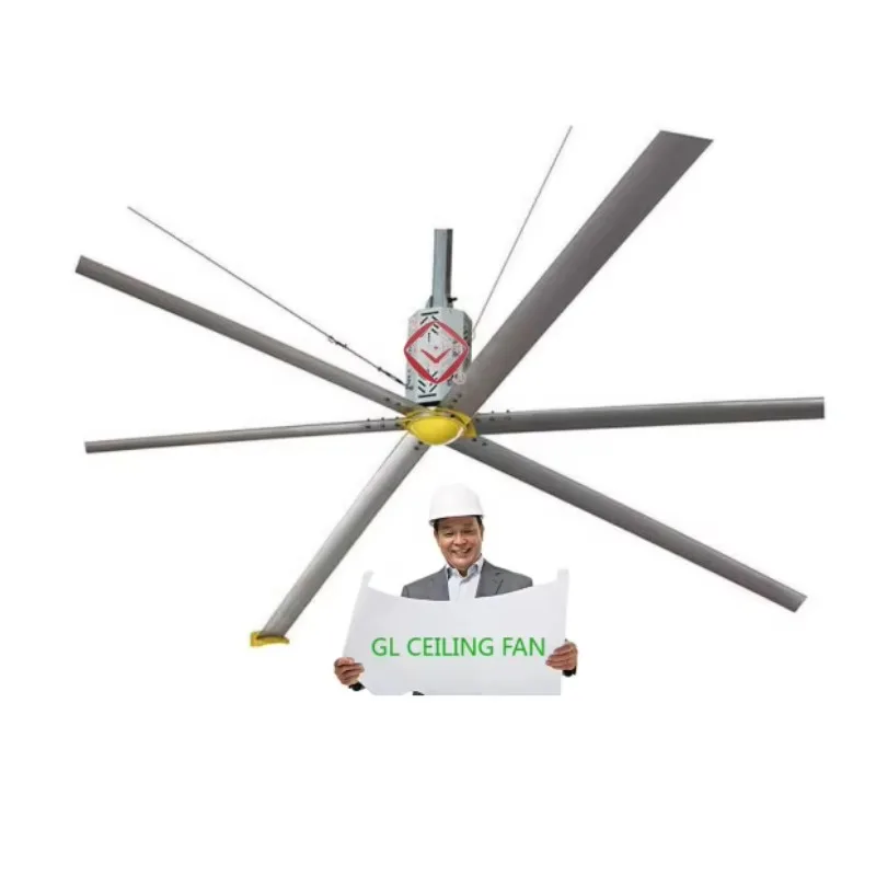 Ventilador de techo Qingzhou Gongle de 24 pies (7,32 m), ventilador industrial de refrigeración comercial HVLS para fábrica/almacén