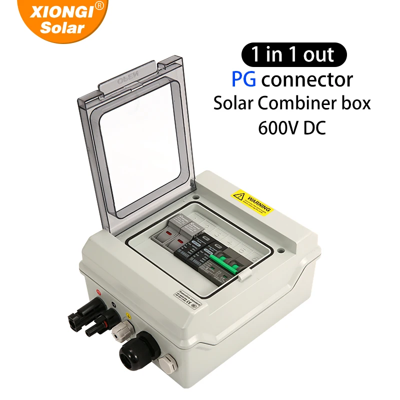 XIONGISOLAR-photovoltaic solar box pv 1-1-600V new shell with 15Afuse ，IP65 Waterproof lightning protection  ，spd mcb