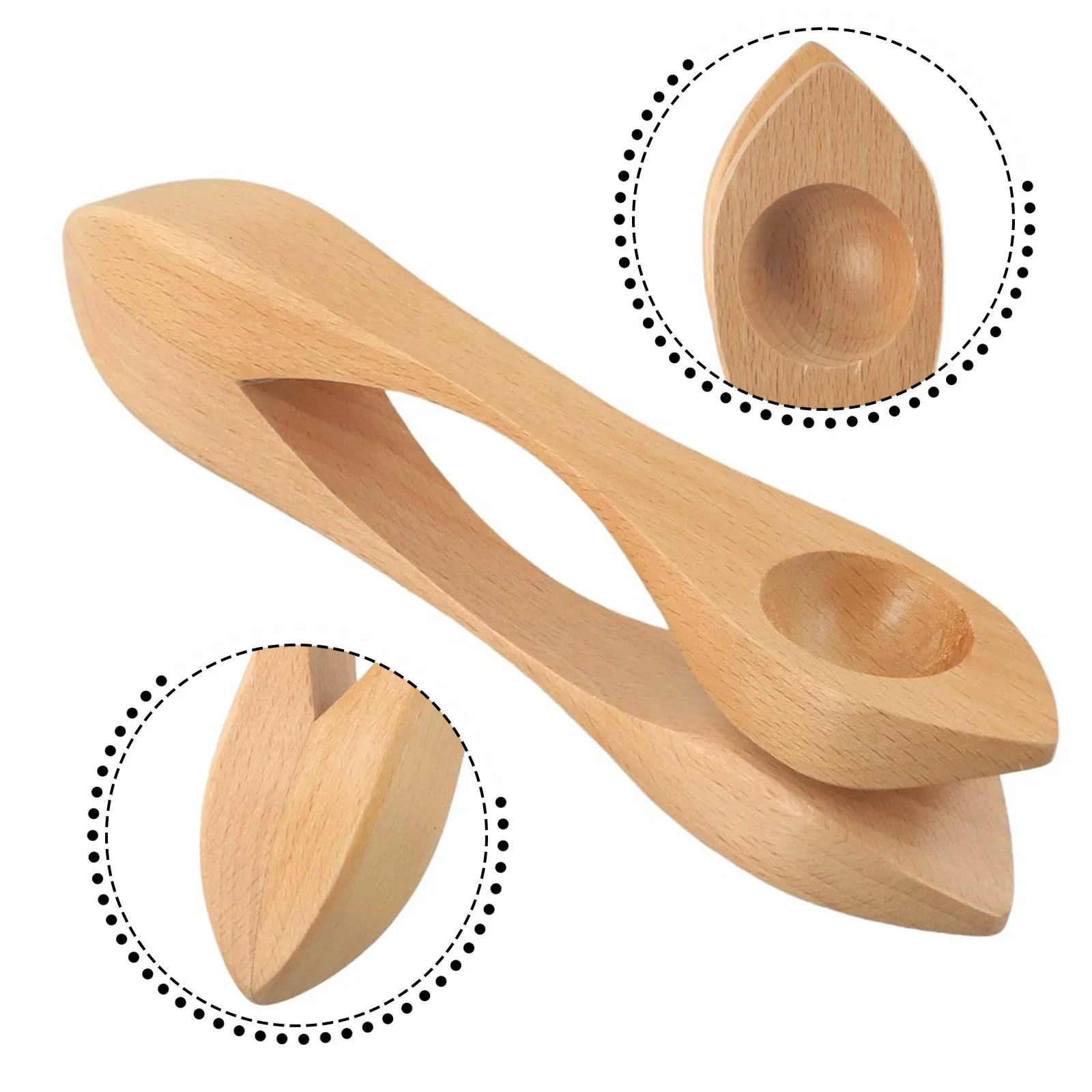 

Practical Durable Wooden Musical Spoon Musical Spoon Spoon Durable Natural Wood Color Percussion Instrument 21cmx4.5cm