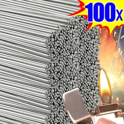 100/10 Stuks Lage Temperatuur Gemakkelijk Smelt Aluminium Universele Zilveren Lasstaaf Gevulde Walsdraad Soldeer Geen Behoefte Soldeer Poeder Lasbar