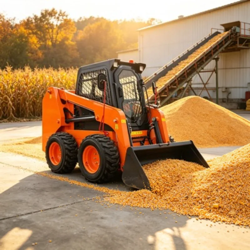 

Hot Sale Mini Skid Steer Loader Compact Crawler Loader Skid Steer Machine 4x4 500kg Capacity