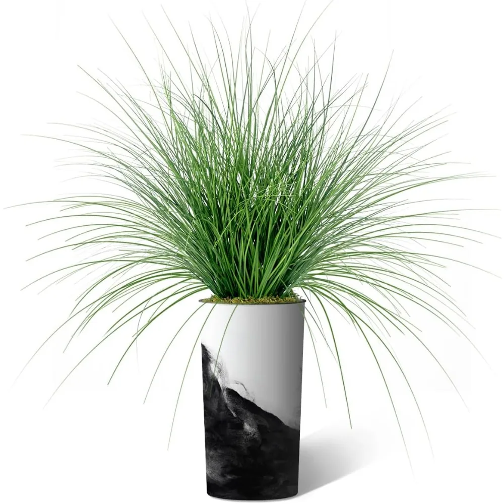 شجرة حرير عشب البصل الاصطناعي للمنزل والحديقة، طويل القامة 55 زارع ديكور داخلي وخارجي