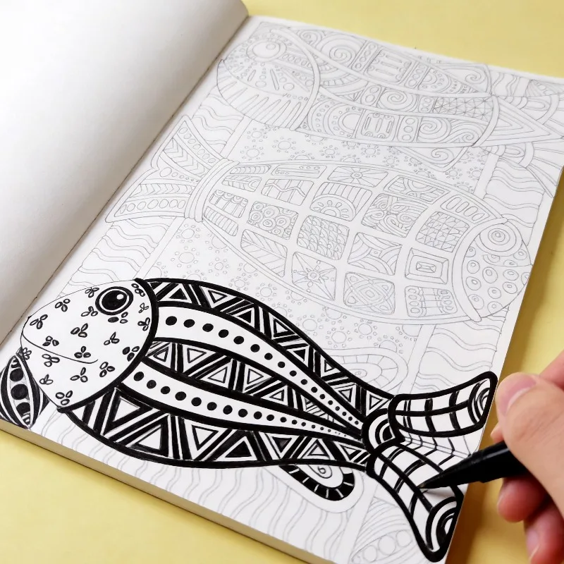 A Stress Relieving Graffiti Art Book Suitable for Artistic Creation 22 Different Patterns Wonderful Art Gift Pen Not Included