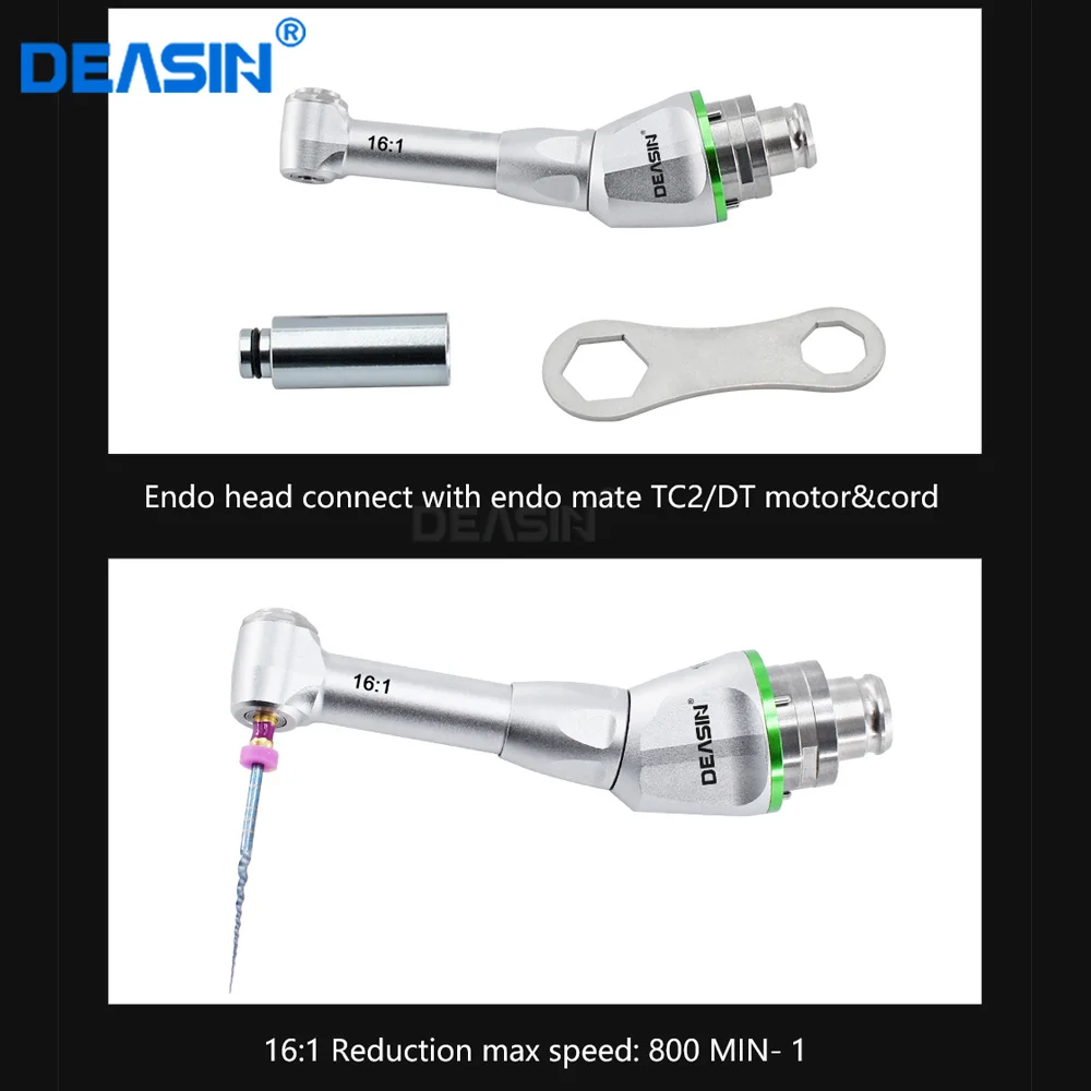 16:1 Dental Reduction Contra Angle Handpiece Head Push Button for Wireless Endo Motor Dentistry Endodontic Treatment Tool