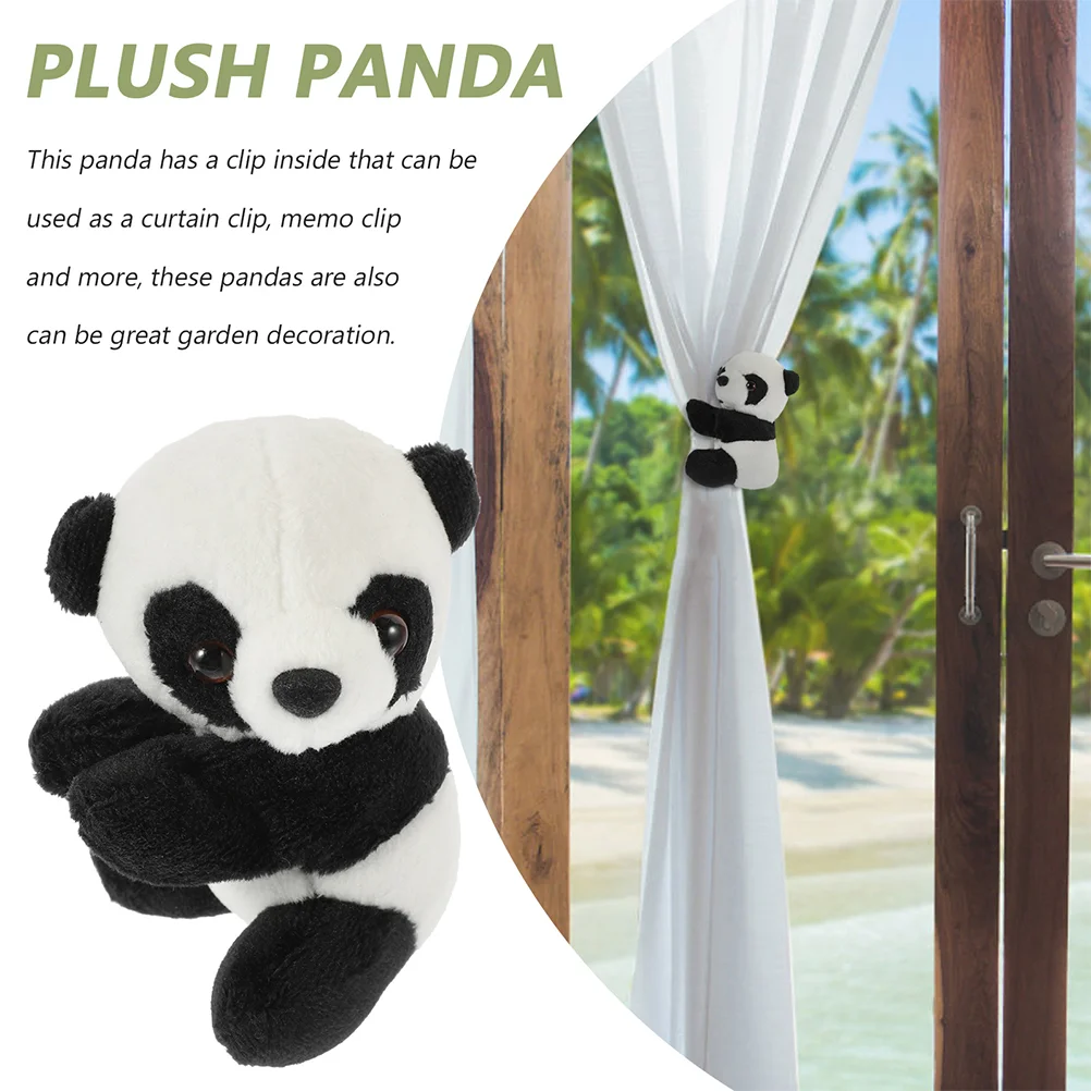 4-delige simulatie Panda Clip Panda's Mini schattig stationair pluche foto dier clips knuffel