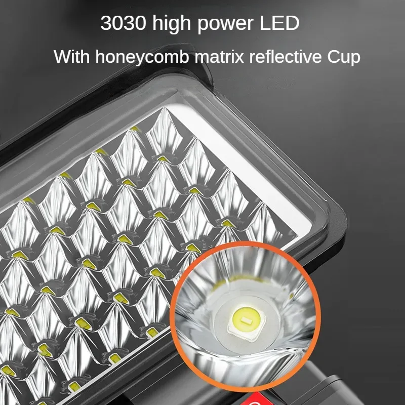 Lanterne LED portable pour une utilisation en extérieur, compatible Dewalt 18V, sans pile.