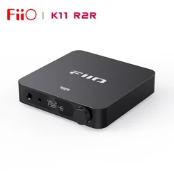 FiiO K11 R2R USB DAC Hi-Res Headphone Amplifier for PC Home Audio, 6.35mm Balanced 4.4mm, RCA, Coaxial, Optical, 384kHz/24Bit