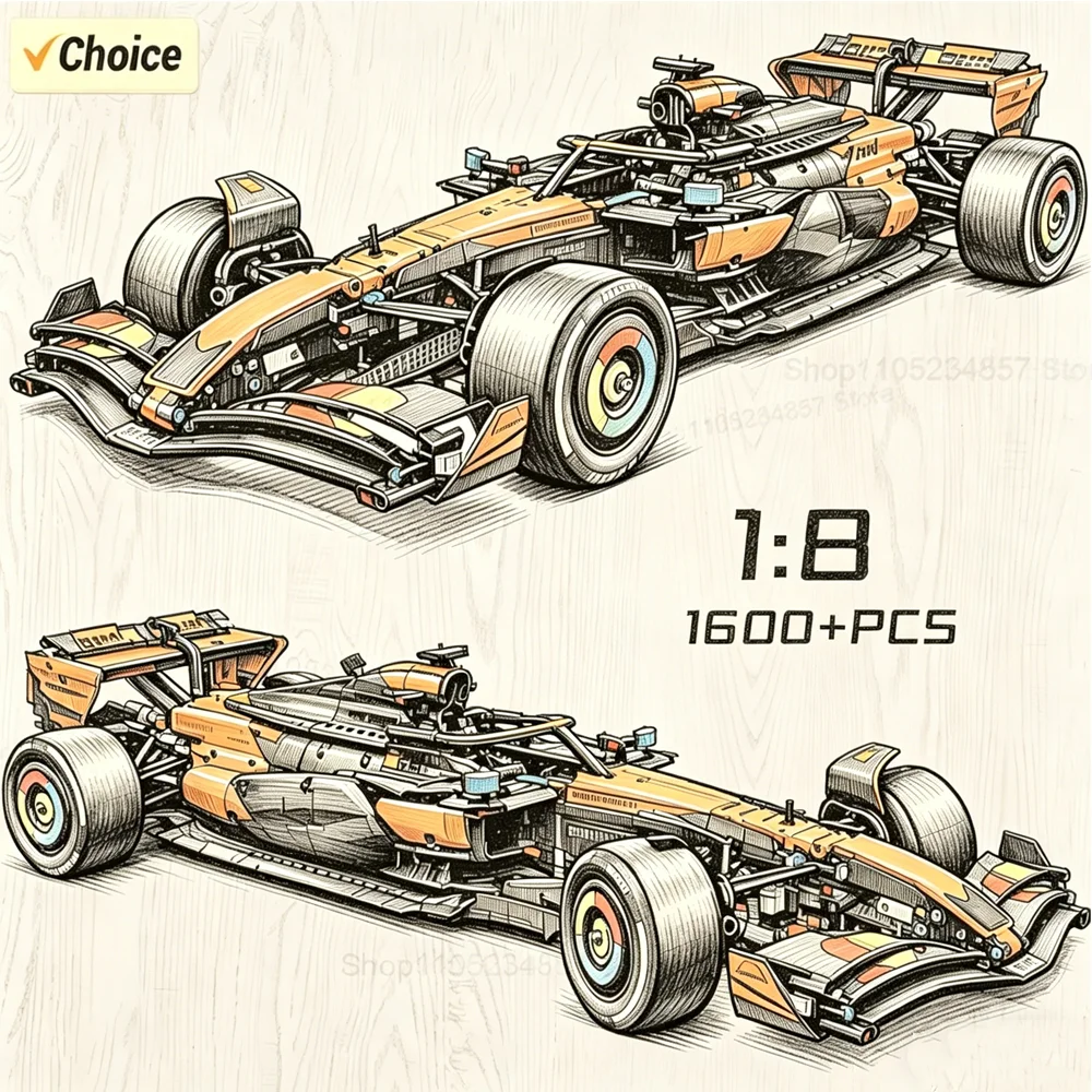 2026-new-technical-classic-performance-1675pcs-orange-super-sports-car-building-blocks-moc-diy-assembly-model-set-boys-toy-gifts
