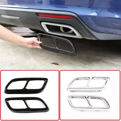 For Cadillac XT4 XT5 XT6 CT4 CT5 2016-2023stainless steel car tail throat exhaust pipe muffler cover sticker car accessories