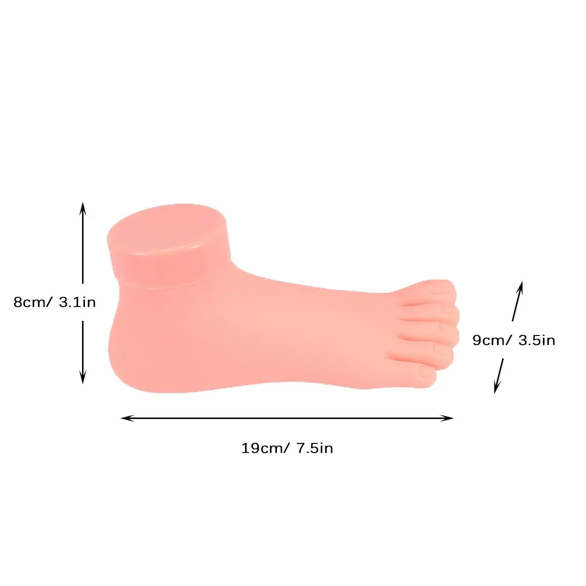 

Silicone Foot Model for Nail Practice Manicure Tools Flexible Fake Feet Training Aids Durable Lightweight Design Real Touch