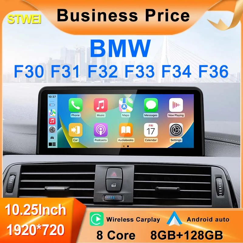 

2024 New ID6 ID7 ID8 UI Android System Wireless Carplay AUTO For BMW 3Series 4Series F30 F31 F32 F33 NBT EVO Car Video Players