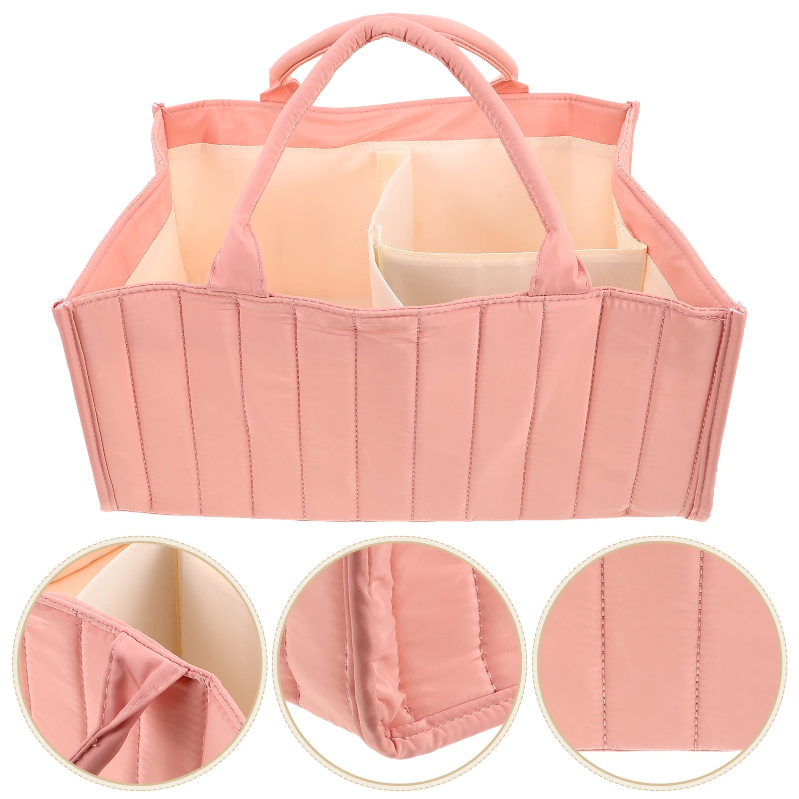 

Multifunctional Diaper Bag Large Capacity Compartments Portable Nursery Organizer Baby Storage Basket Travel Diaper Organizer