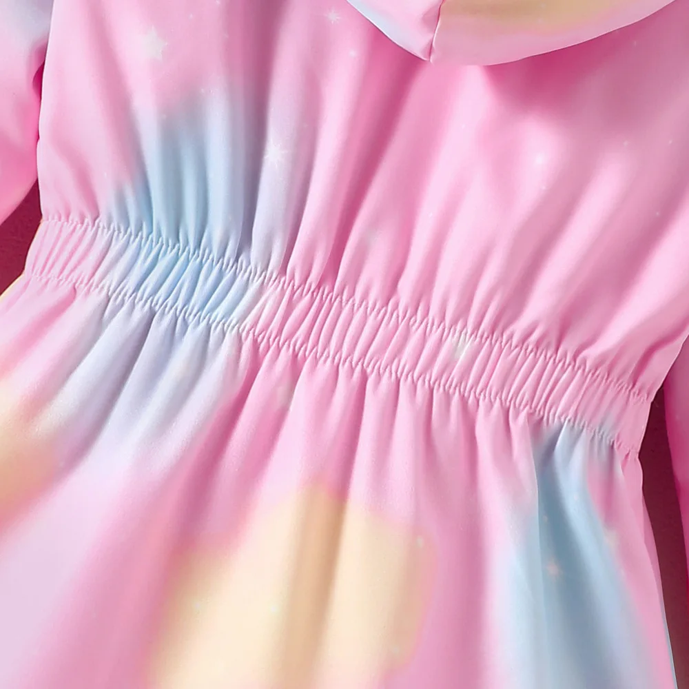 2025 1 قطعة طفل الفتيات الوردي مقنعين الشتاء سترة ومعاطف مع سستة ملابس الأطفال الاطفال الفتيات الملابس لمدة 2 3 4 5 6 7 سنوات #6