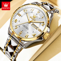 OLEVS Men's Watch Classic Business Original Quartz Watch for Man Stainless Steel Luminous Waterproof Calendar Relogio Masculino