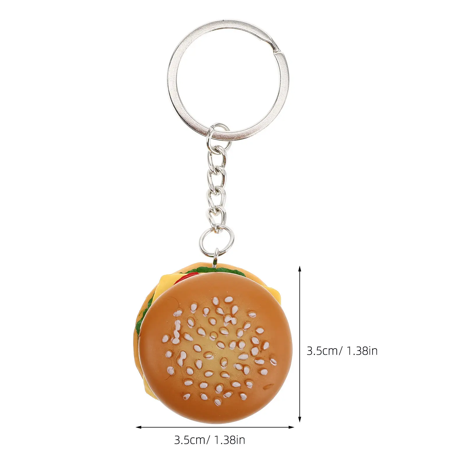 3Pcs Artificial Food Keychain Creative Imitation Hamburger Hot Dog French Fries Bag Purse Cell Phone Car Decoration Charm