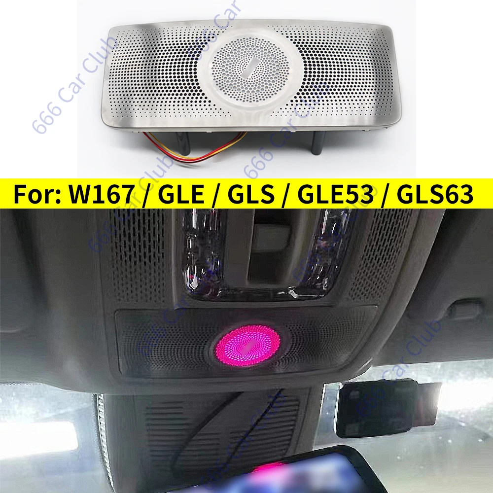 

64 Colour LED Glasses Box Speaker For Mercedes Benz GLE GLS W167 GLE53 Coupe GLS63 Car Roof Surround Horn Decorative Light Refit