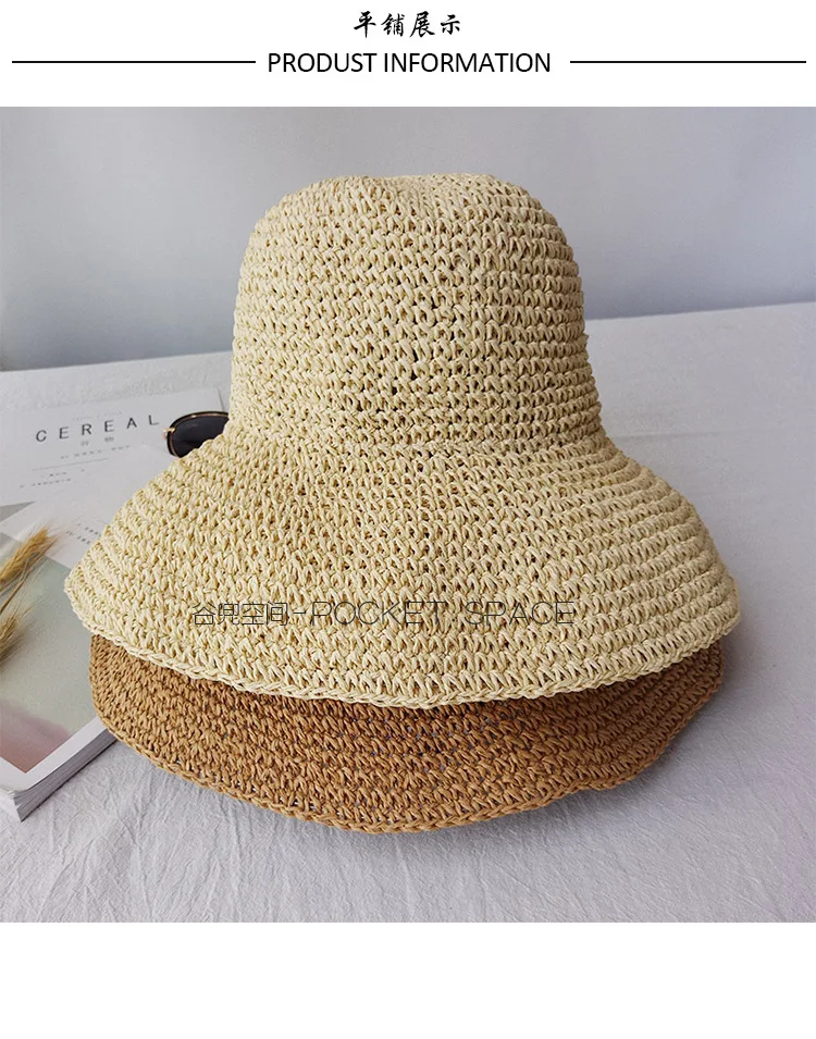 2024 Women\'s summer Beach cap hat pure color bucket hat cool women\'s hats for the sun sun hat Straw hat Hat for girl Hiking hat