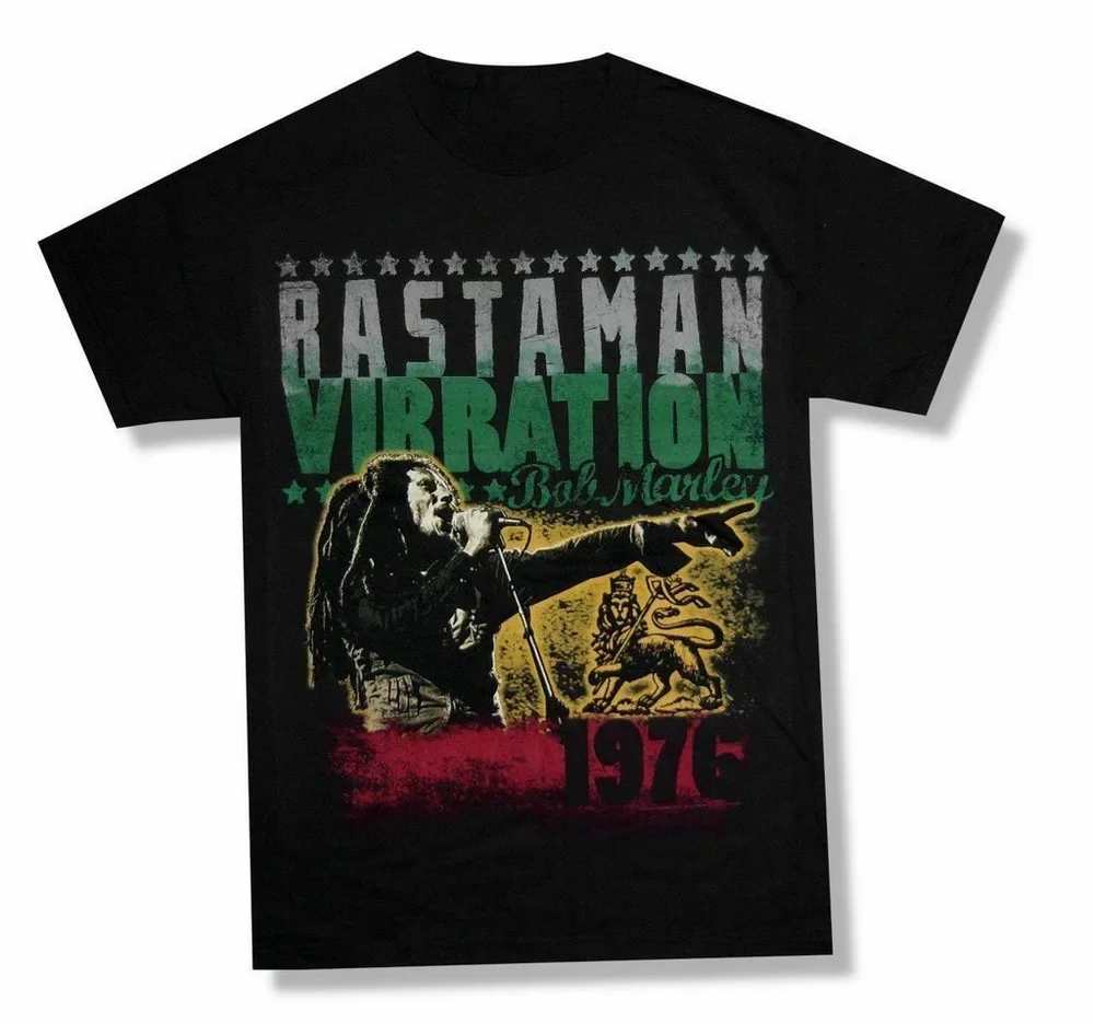 Bob Marley Vibration 1976 Mens Black T Shirt New Unisex Men Women Tops Tee Shirt