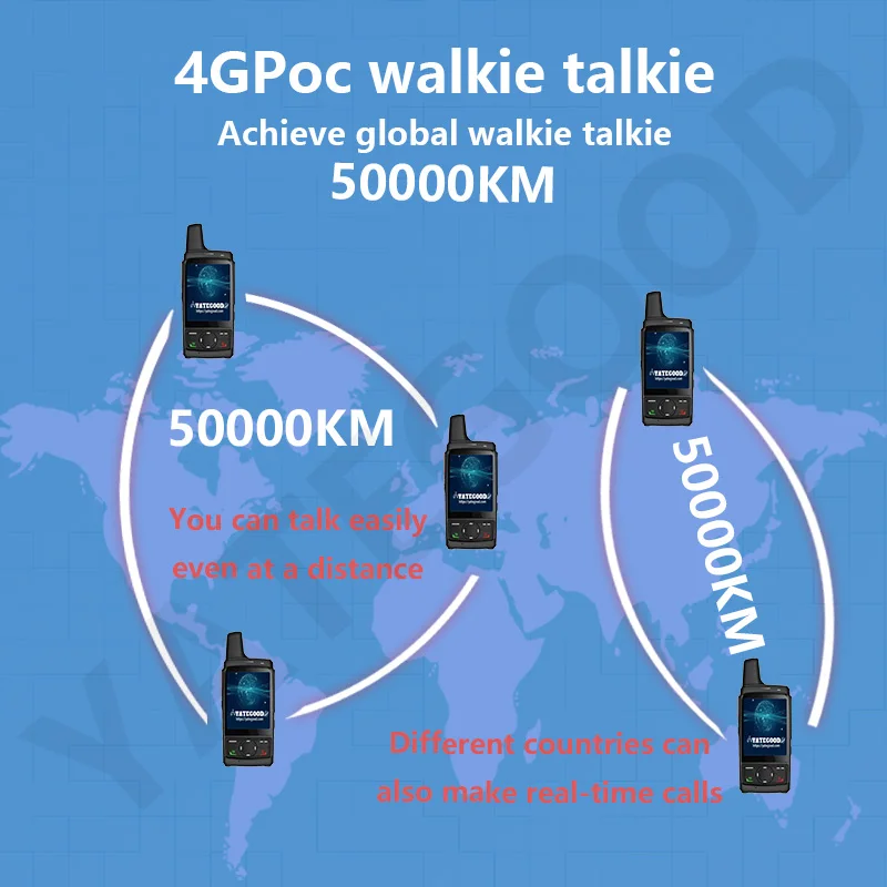 YATEGOOD G98 جهاز اتصال لاسلكي محمول باليد اتصال داخلي طويل الاستعداد بدون حد مسافة 4G 5G يدعم أكثر من 5000 كجم #3