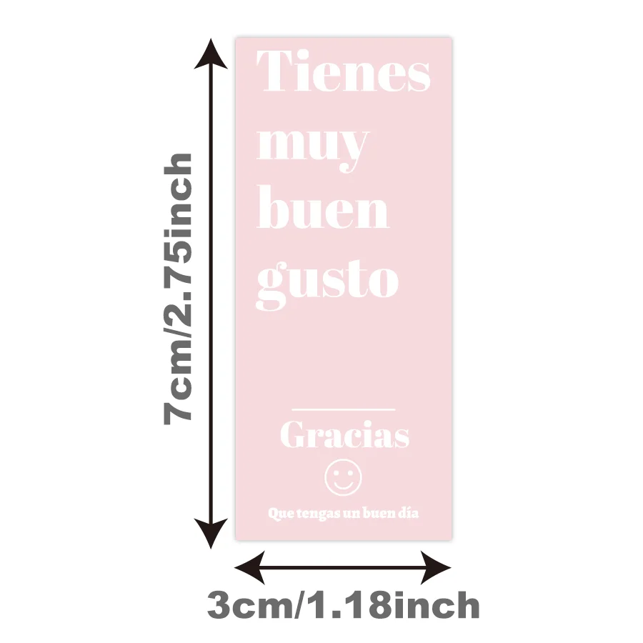 100 Pcs Spanish Thank You Stickers – 5 Color Loop, Small Business Packaging Labels, Gracias Message for Orders & Gifts