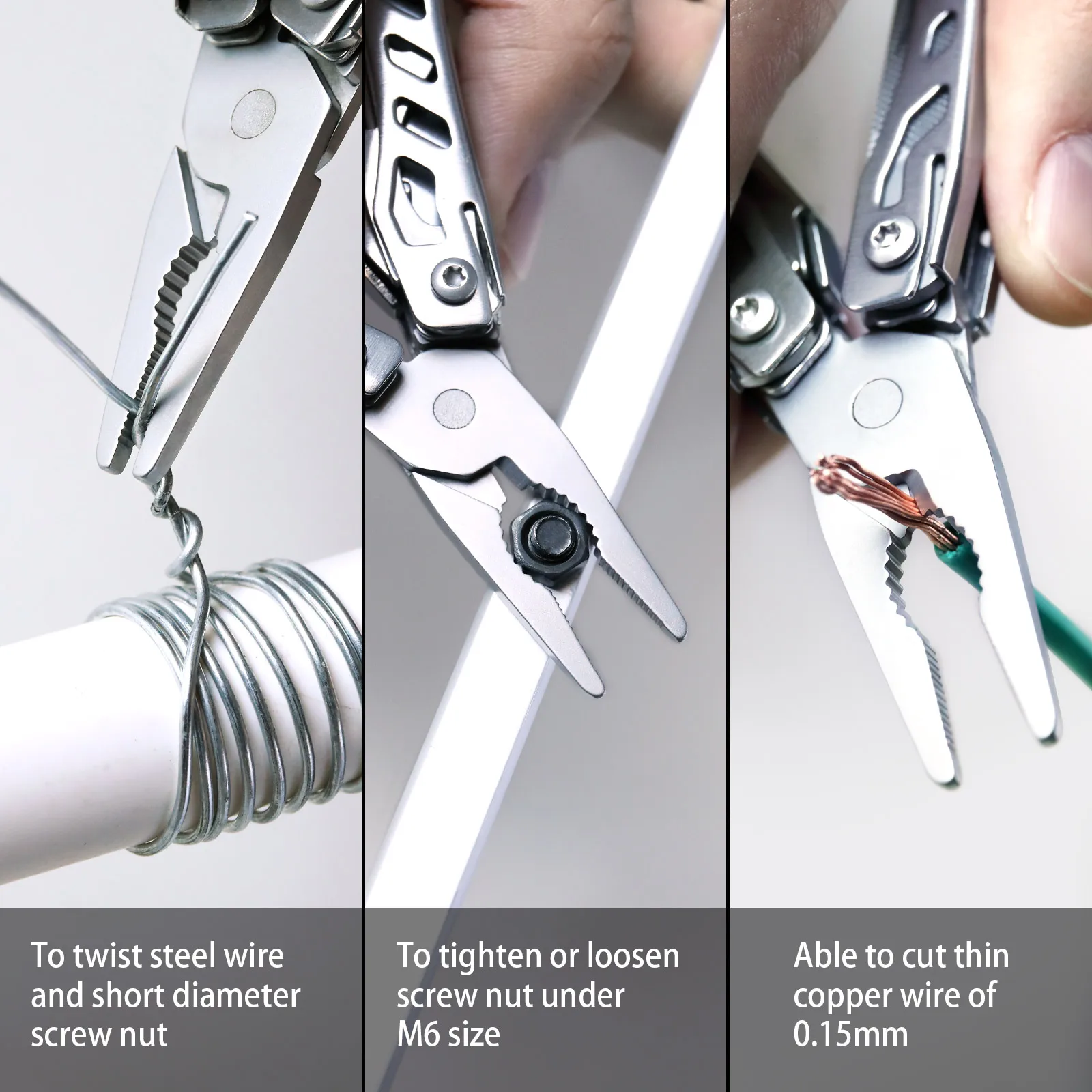 Imagem -02 - Nextool-mini Flagship Multi Funcional Dobrável Ferramenta de Mão Edc Chave de Fenda Alicadores Abridor de Garrafas Multitool ao ar Livre 10 em 1