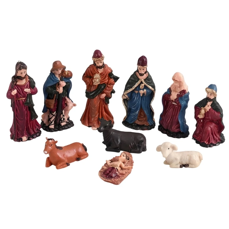 Weihnachtsfiguren-Set für Weihnachten, Schreibtisch, Fenster und Tischgestaltung, 3 x – Detail 1