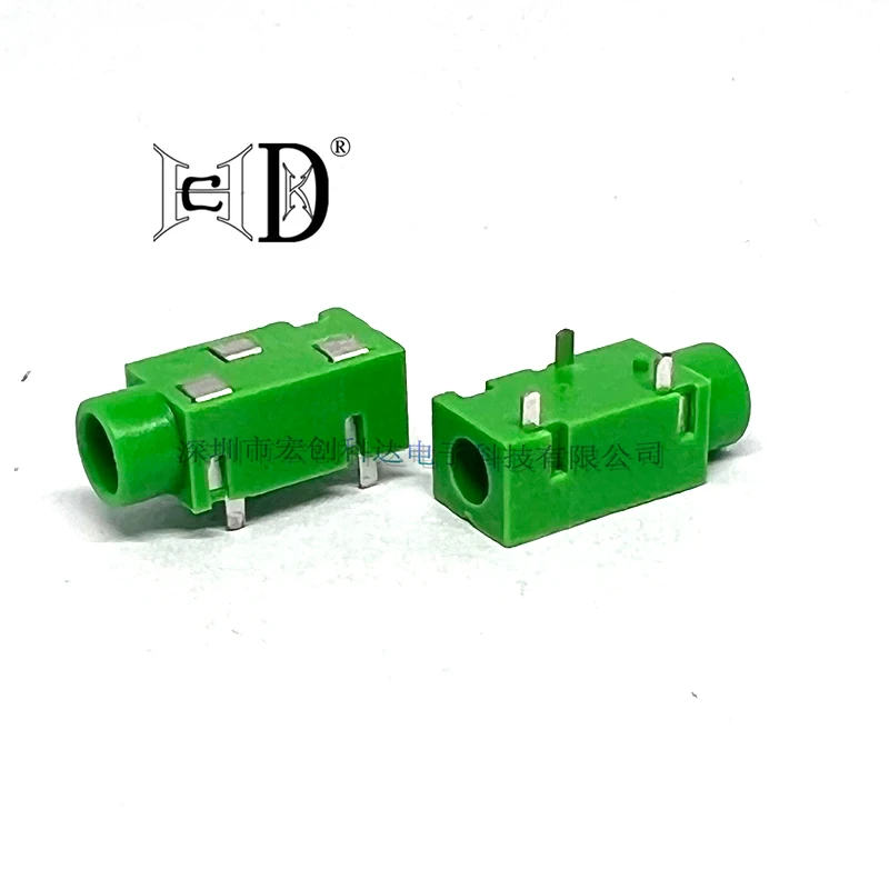 

5Pcs PJ-320B 3.5mm Jack Audio Connector PJ-320 3Pin DIP Female Socket Headphone Plug Audio Video MP3 Adapter Green