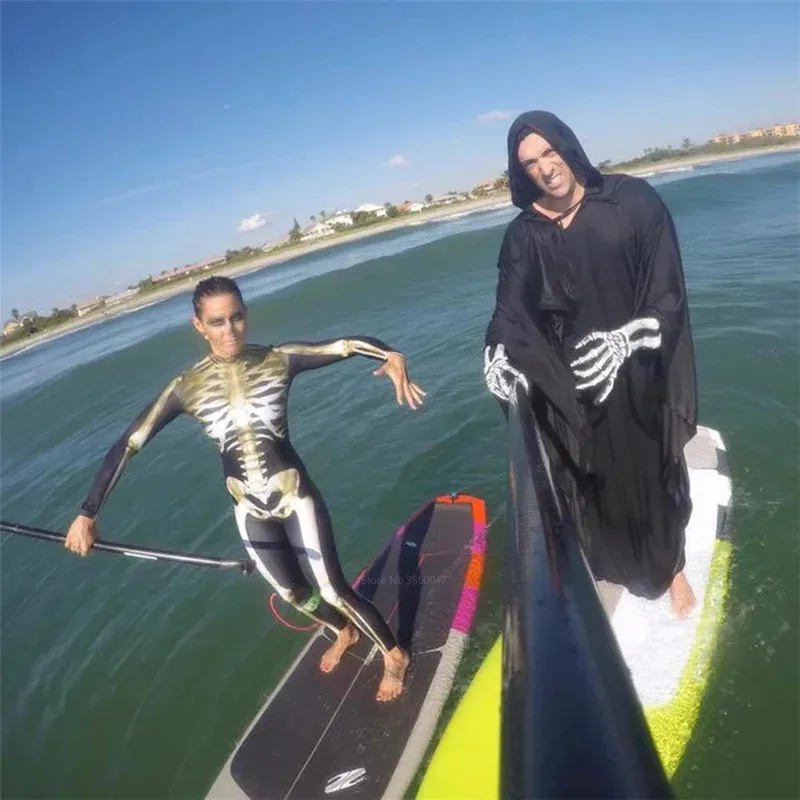 Halloween Carnival Jumpsuit Kids Adults Scary Skeleton Cosplay Costumes Boys Girls Fancy Dress Up Party Devil ir;l5