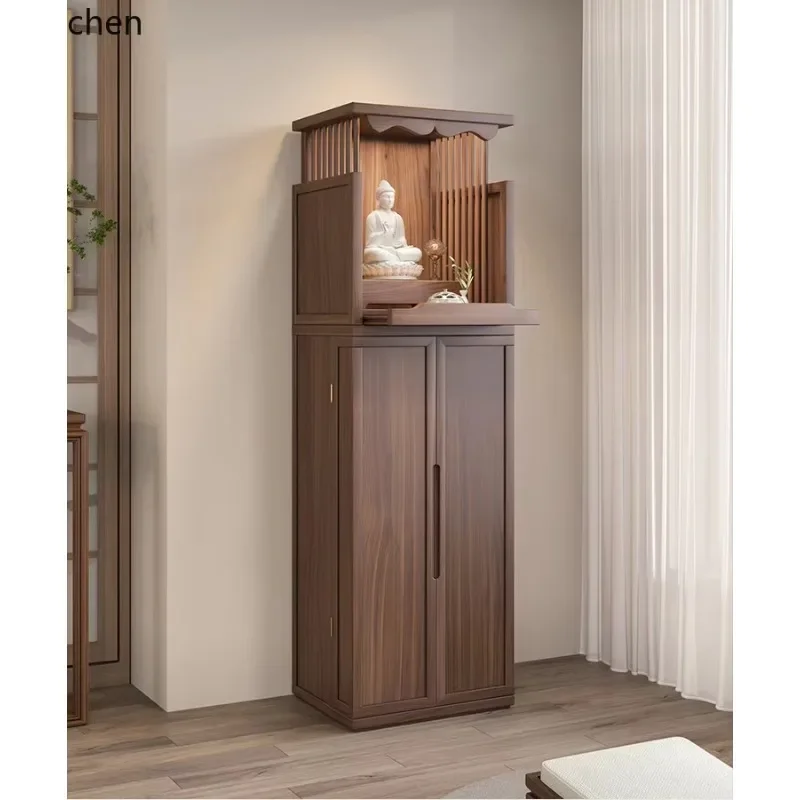 HYS black walnut casket stand cabinet offering table shrine household offering table Buddhist cabinet
