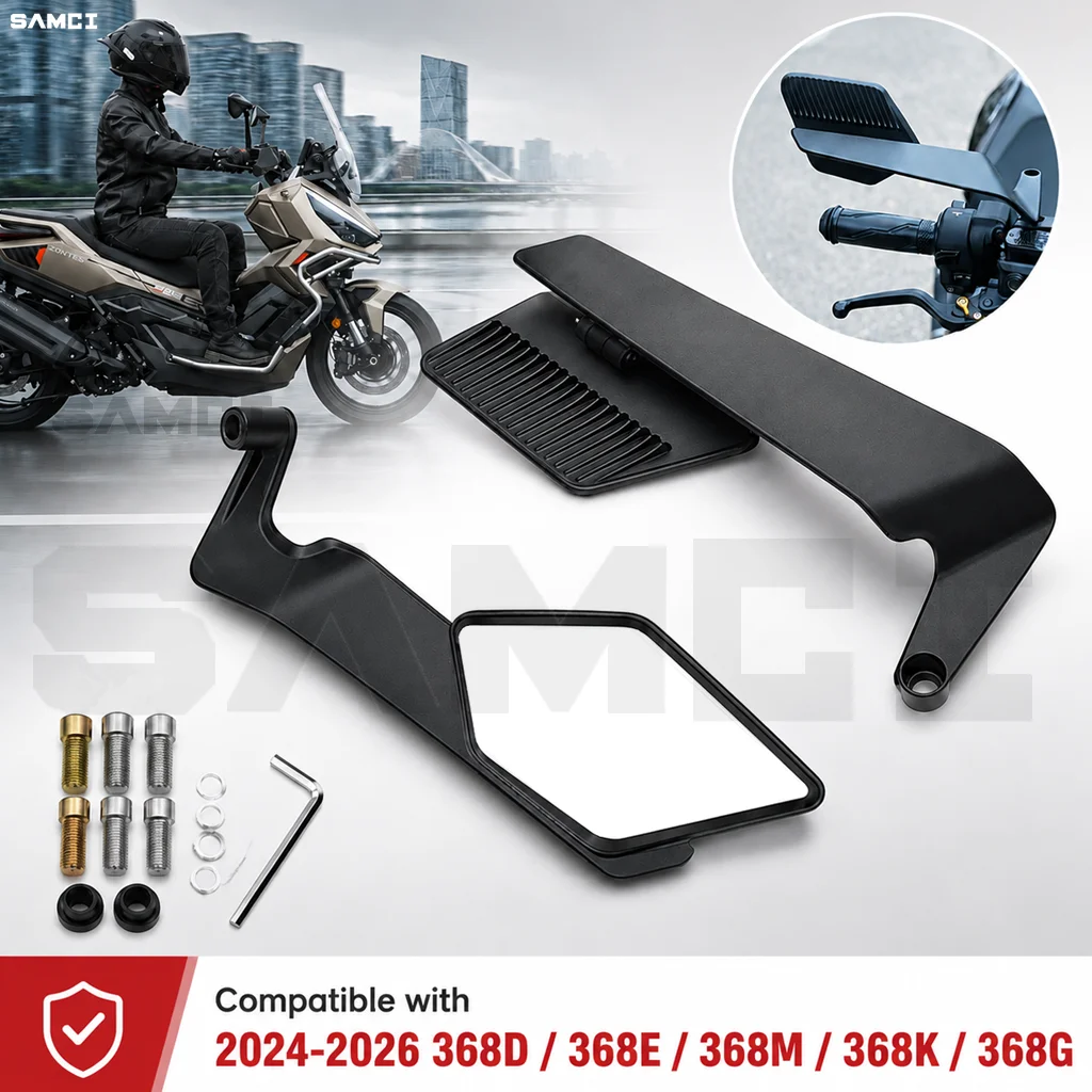 Motorrad-Rückspiegel aus Aluminiumlegierung Universelle Klappbare HD-Seitenspiegel für ZONTES 368D / 368E / 368M / 368K / 368G 2024-2026