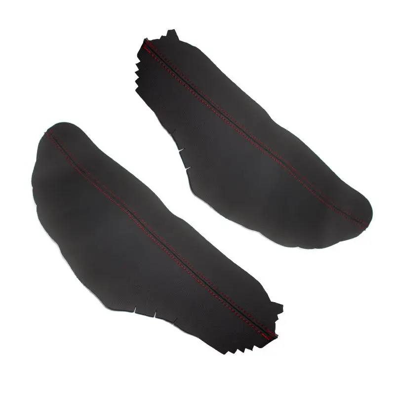 2pcs Microfiber Leather For Honda Accord 8th Gen Coupe 2008 2009 2010 2011 2012 Car Inner Front Door Handle Armrest Panel Cover