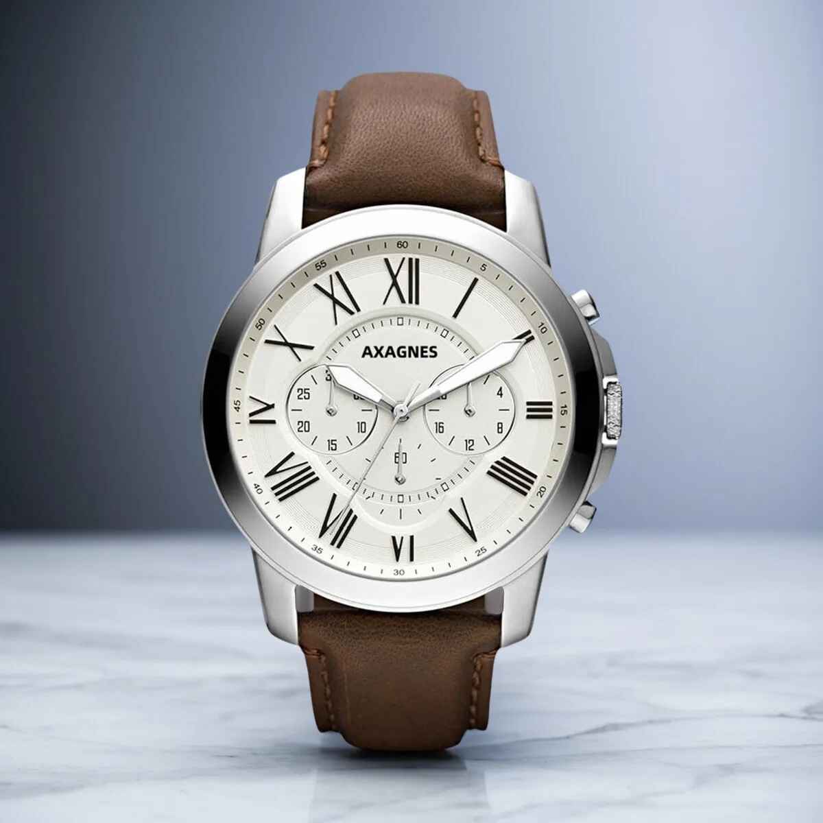 ساعة أصلية للرجال من Grant Quartz كرونوغراف من الفولاذ المقاوم للصدأ والجلد - FS4656/FS4812/FS4813/FS5151/FS5061