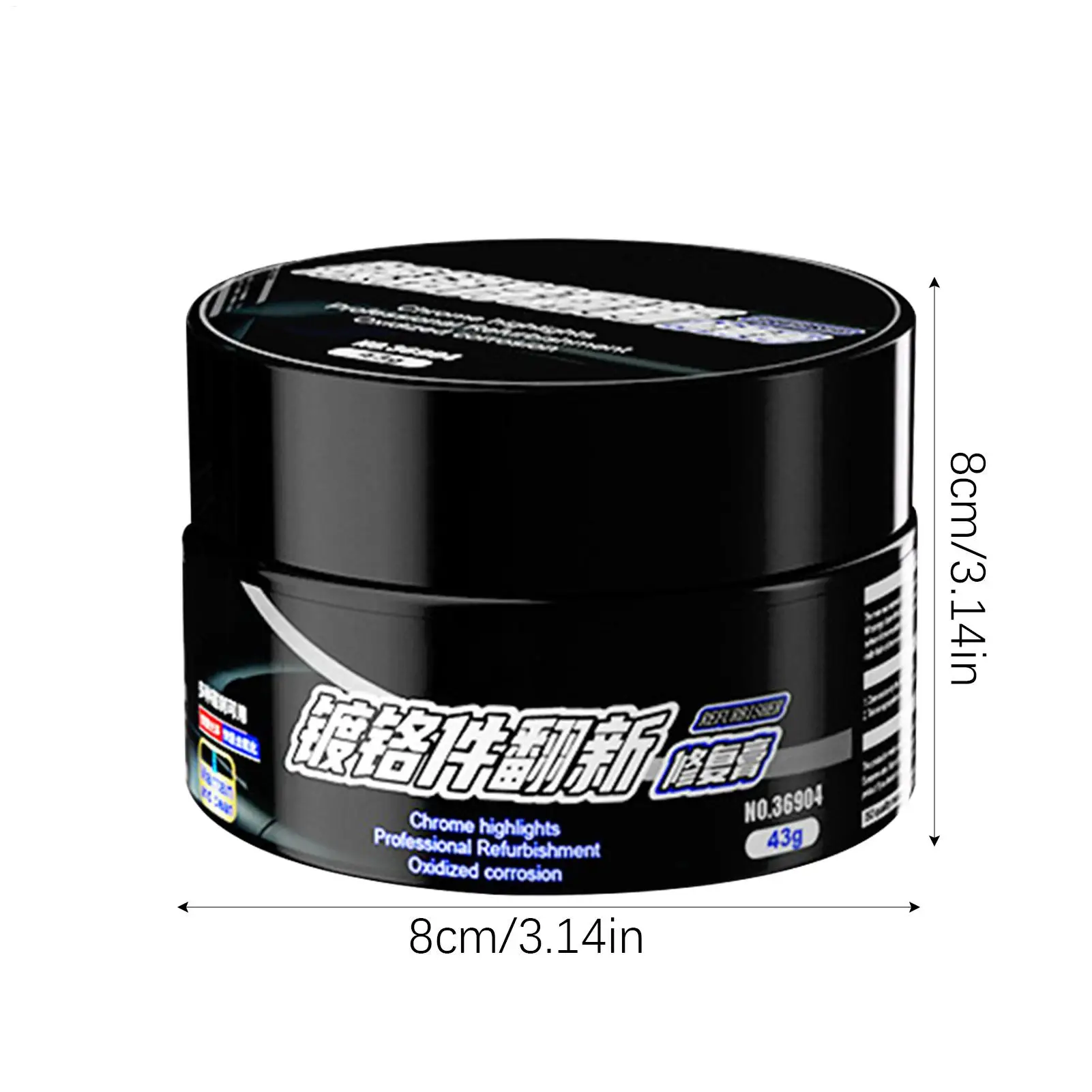 43 جرام كروم مزيل الصدأ البولندية إزالة الأكسدة التلقائية لكروم آمن المستخدم عامل التنظيف متعدد الأغراض لتنظيف السيارات #6