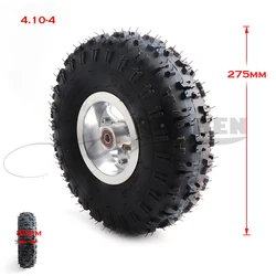 4.10/3.50-4 Pneumatic Tyre Wheel 4.10-4 Tube Outer Tire with 4 Inch  Rim for 49cc Quad Dirt Bike Scooter ATV Buggy Moto Parts