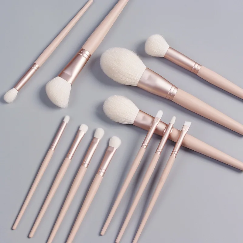 

12pcs/set White Goat Hair Makeup Brushes set Powder Contour Make up Brush Soft Eyeshadow Blush Highlight Brow cosmetic tools