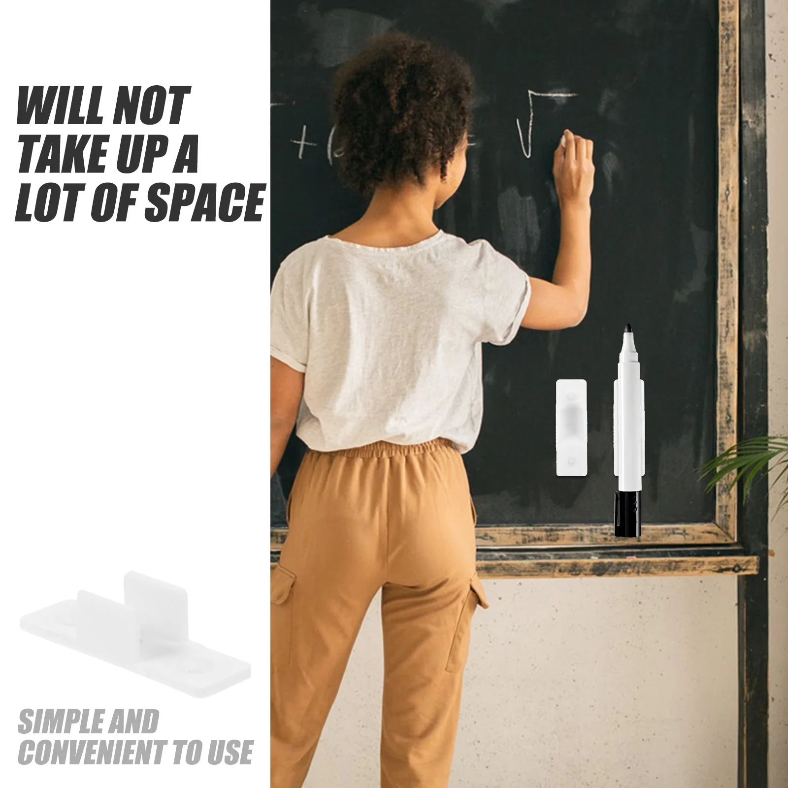 

20Pcs Whiteboard Pen Clips Small Pencil Holders Portable Plastic Clamps for Markers Pens Office School Pen Clips