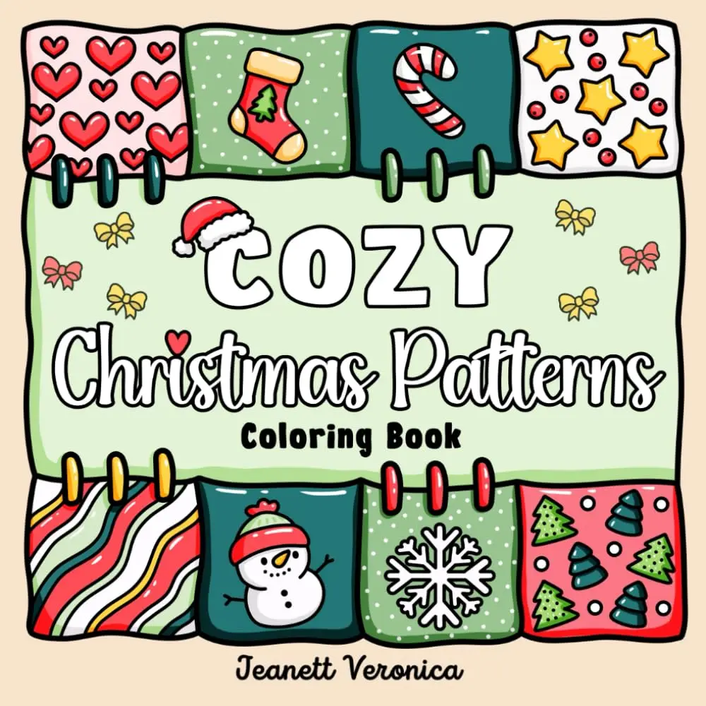 Cozy Christmas Coloring Book 41 Pages Mixed Themes Deluxe Edition Ideal Gift for Relaxing Holiday Entertainment