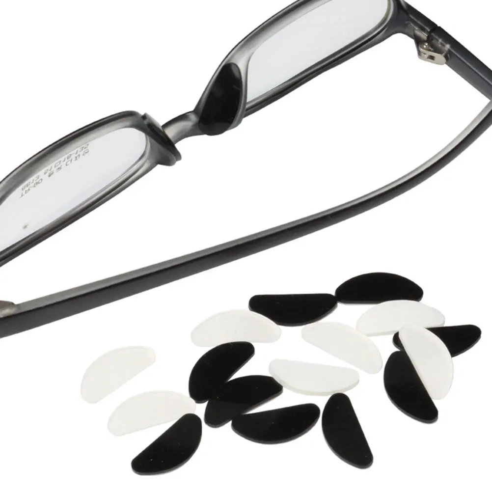 

20 Pairs Glasses Nose Pads Non Slip Silicone Adhesive Eyeglasses Sunglasses Pads White Black 1 9 Practical Anti Slip