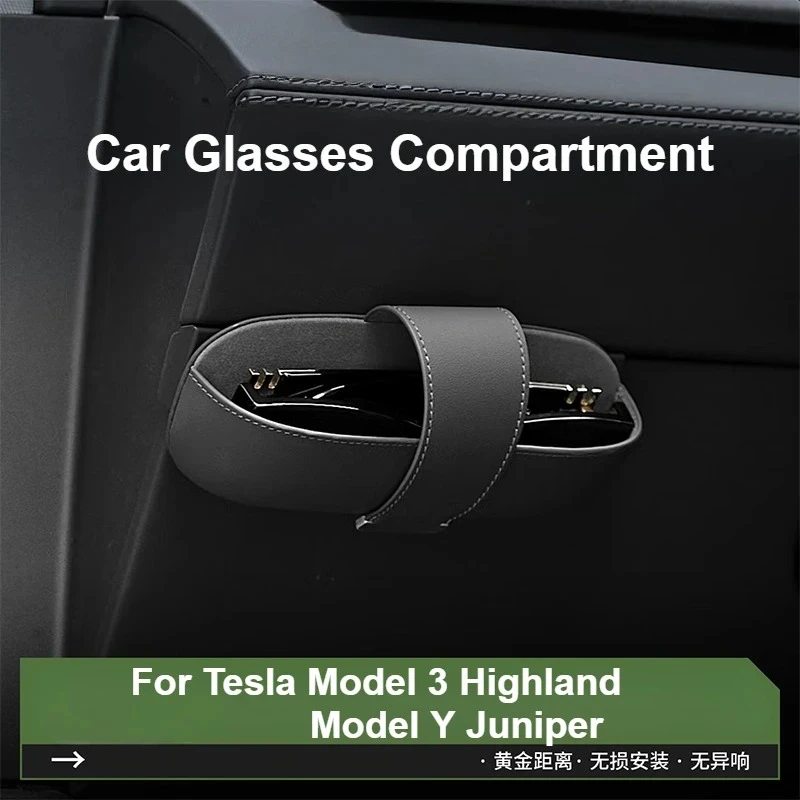 Silikon-Brillenhalter für Tesla Model 3 Highland 2024 & Model Y Juniper 2025 Mittelkonsole Brillenaufbewahrungsbox Rutschfest – Detail 1