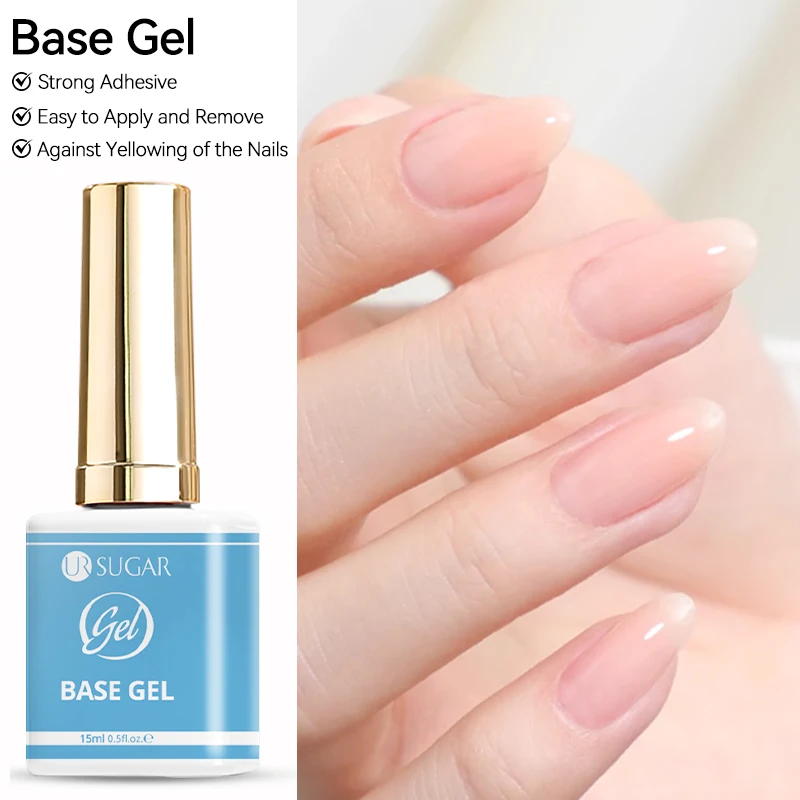 UR SUGAR 15ml Base Gel Top Coat Super Adhesive Nail Art Design Soak Off Long Lasting Nail Gel Polish for UV LED Manicure