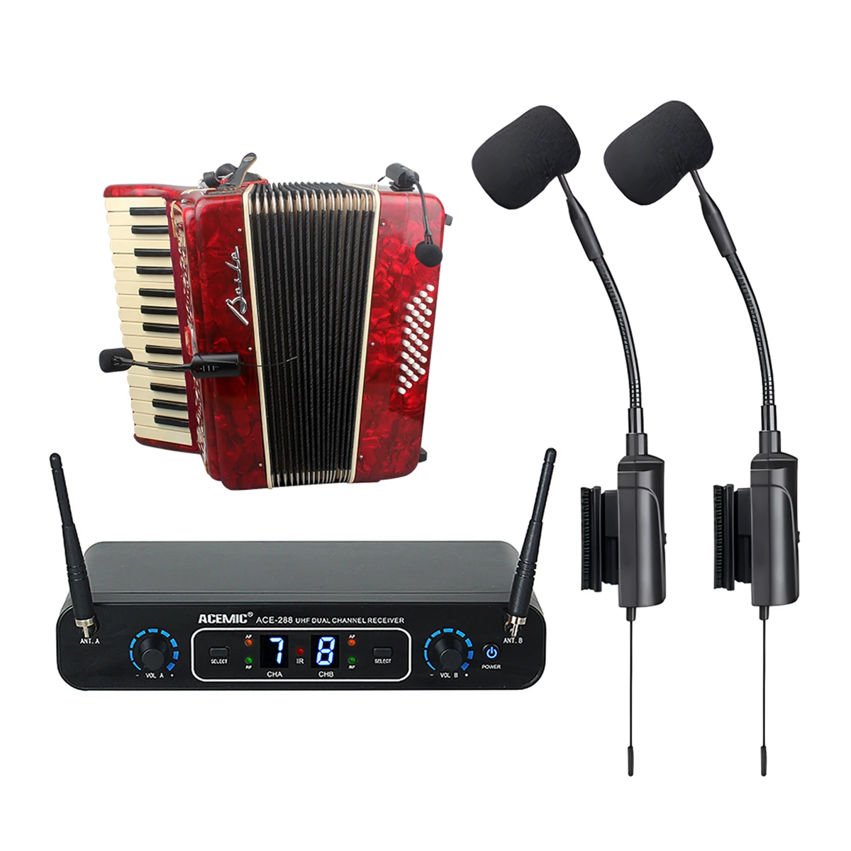 Accordion Microphone Wireless Acemic ACE-288/AT5