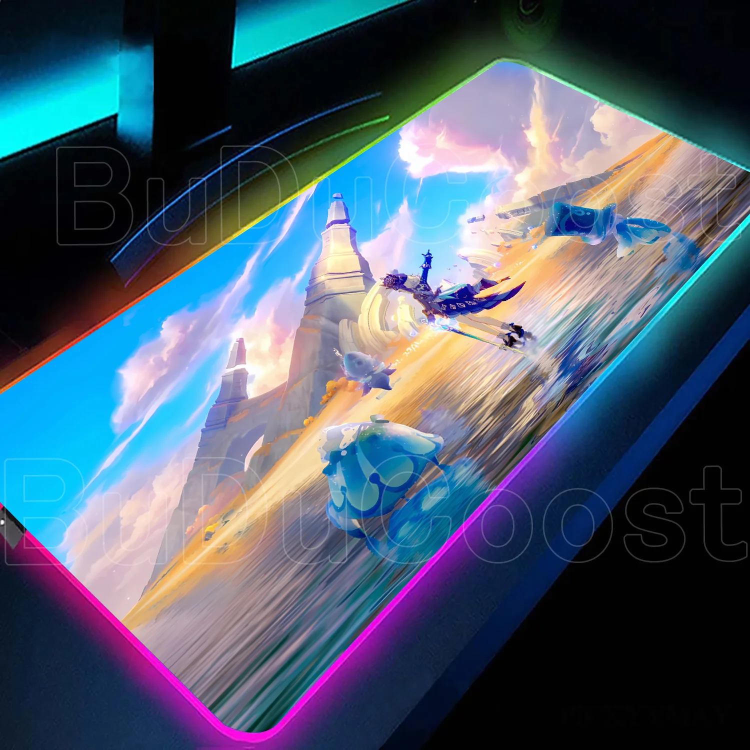 

HD Original Camera Furina RGB Mouse Pad Genshin Impact Game Moment MousePad PC Gaming Deskmat Decoration TableMat Backlight Mats