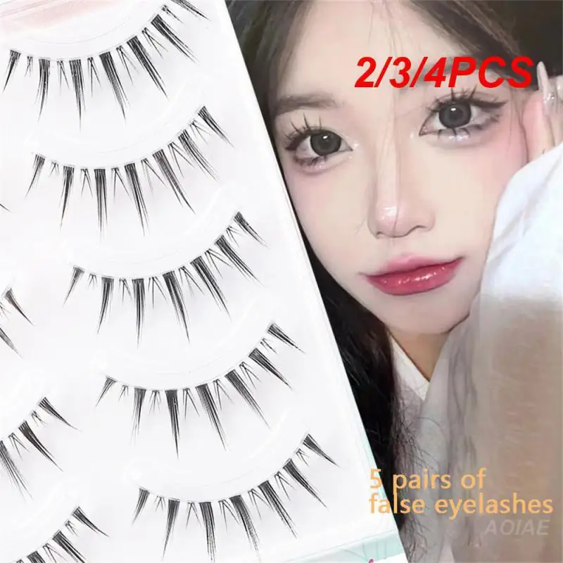 2/3/4PCS Clustered Eyelash Blend Eyelash Extension Grafting Thin Invisible Eyelashes 10 Pairs Of Natural Half Eyelashes