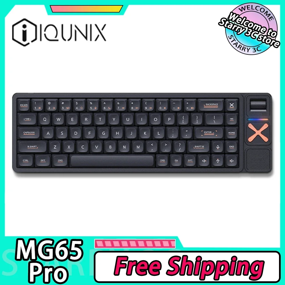 

IQUNIX MG65 Pro Mechanical Keyboard Aluminium Alloy Three Mode Wireless Gaming Keyboard Low-Profile Ultrathin Keyboard PC Office