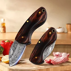 Hand Forged Folding Knife Stainless Steel Mini Knife Multifunctional Small Knife Fruit Knives Fish Filleting Kitchen Knives