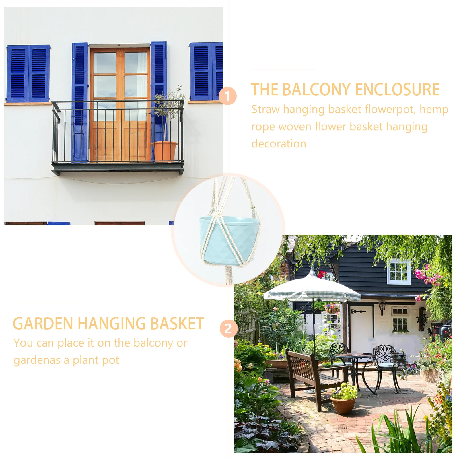 

Ukulele Hanger Cotton Linen Woven Wall Hanging Decor Wall Hanger For Plant For Guitar Plant Storage Basket White