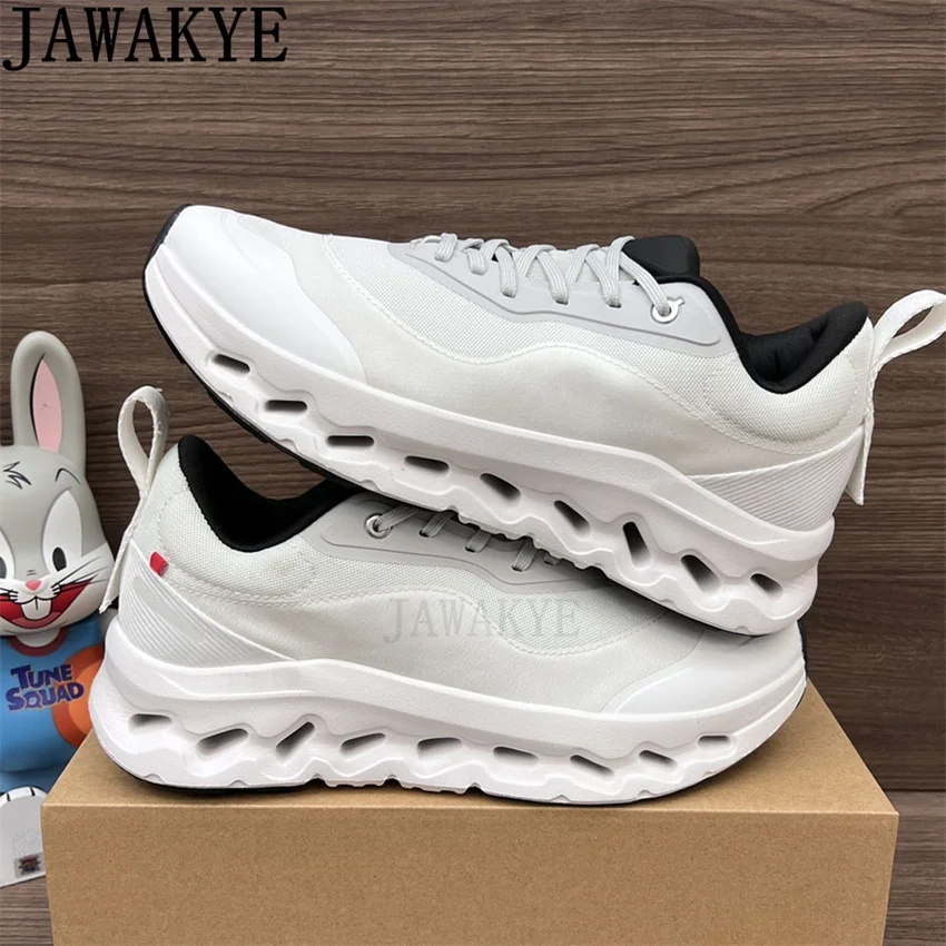 2025 New Knitted Lace Up Sneakers Shoes Women Casual Running Shoes Athletic Jogging Tenis Walking Shoes for Men 35-45 Big Size