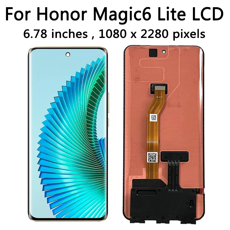 6.78\'\' AMOLED Magic6 Lite ALI-NX3 Display For Honor X9b LCD Screen Touch Digitizer For Honor Magic 6 Lite X50 LCD Frame